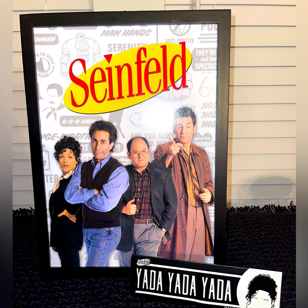 Seinfeld framed picture & Yada Yada Yada Sign